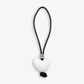 Bag Charm White Stone Heart