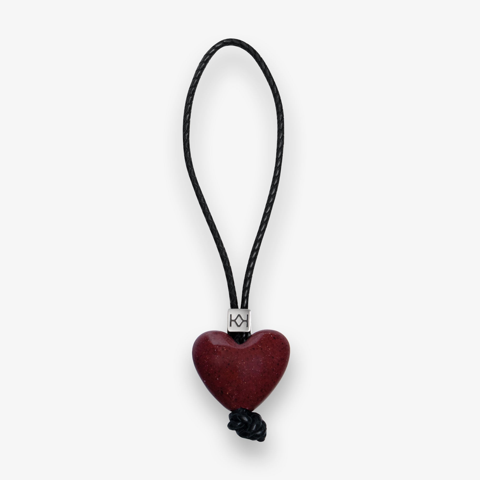 Bag Charm Red Stone Heart