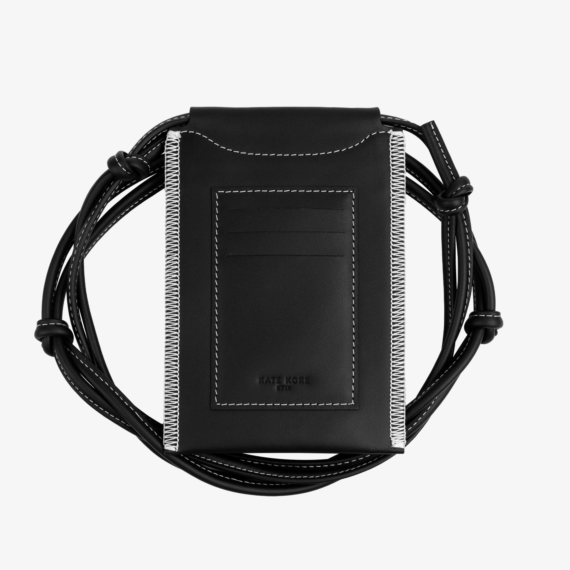Accent Phone Pouch Black/White