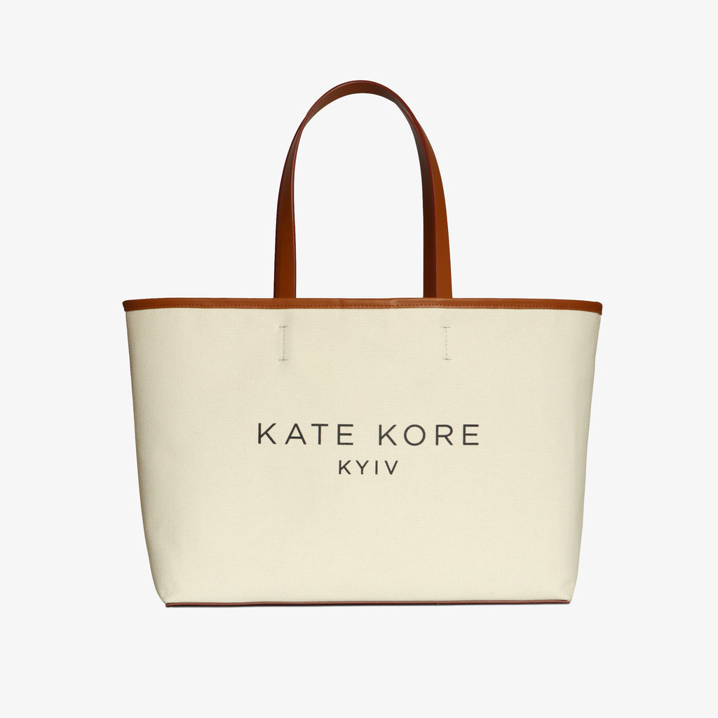 Canvas Logo Tote Amber