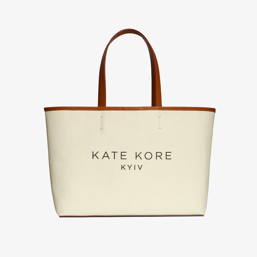Canvas Logo Tote Amber