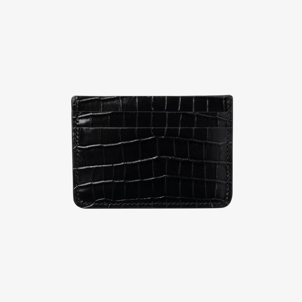 Card Holder Croco Black