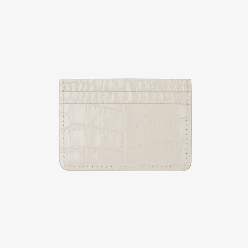 Card Holder Croco Ivory