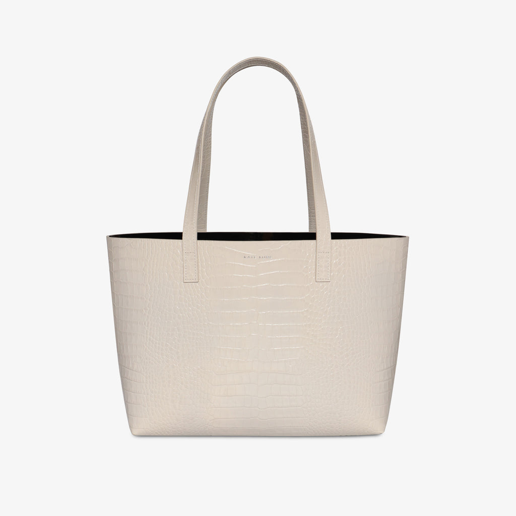 Croco Tote Ivory
