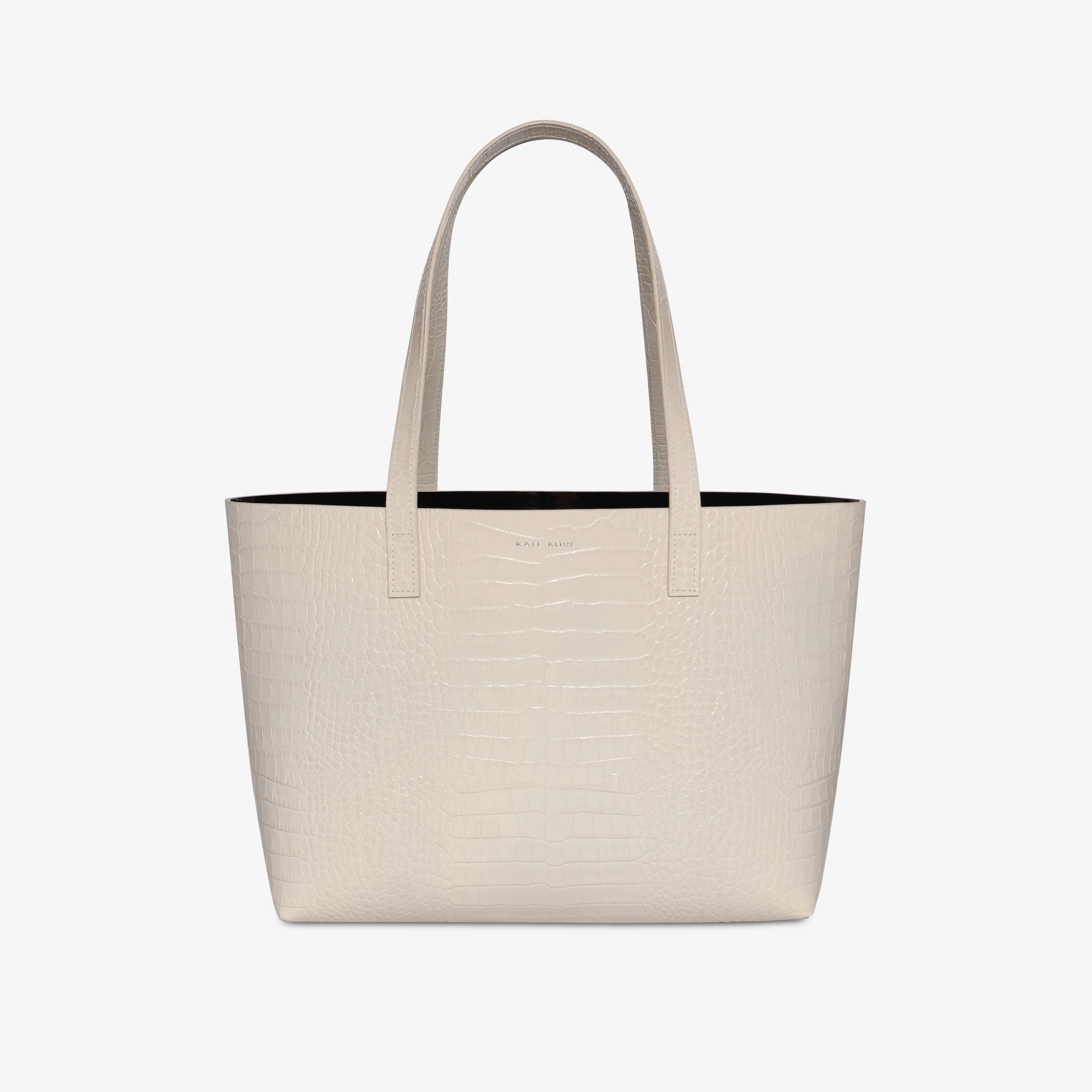 Croco Tote Ivory