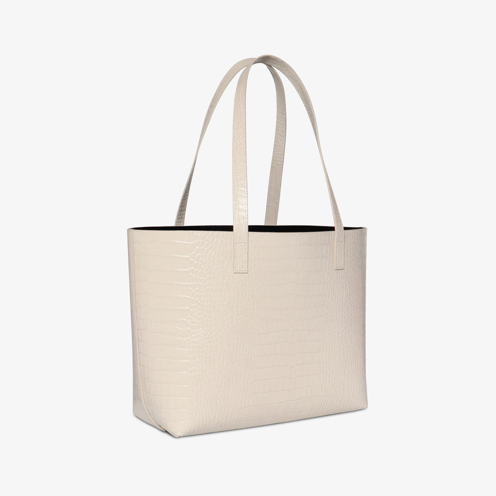 Croco Tote Ivory