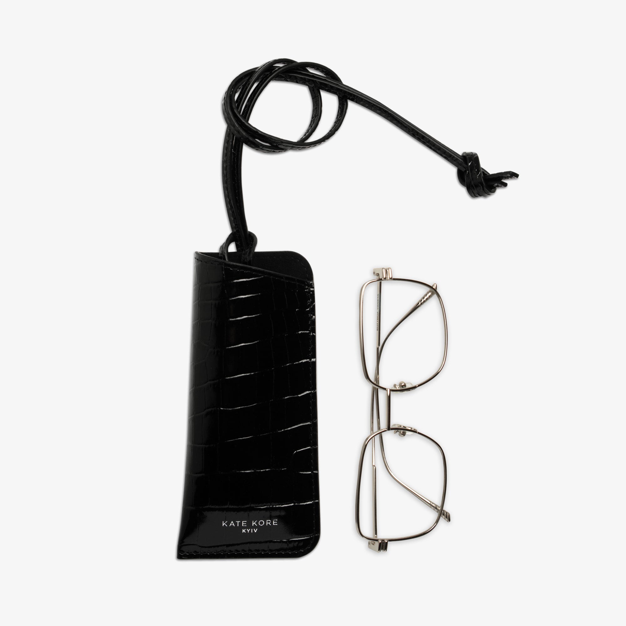 Glasses Cover Croco Black