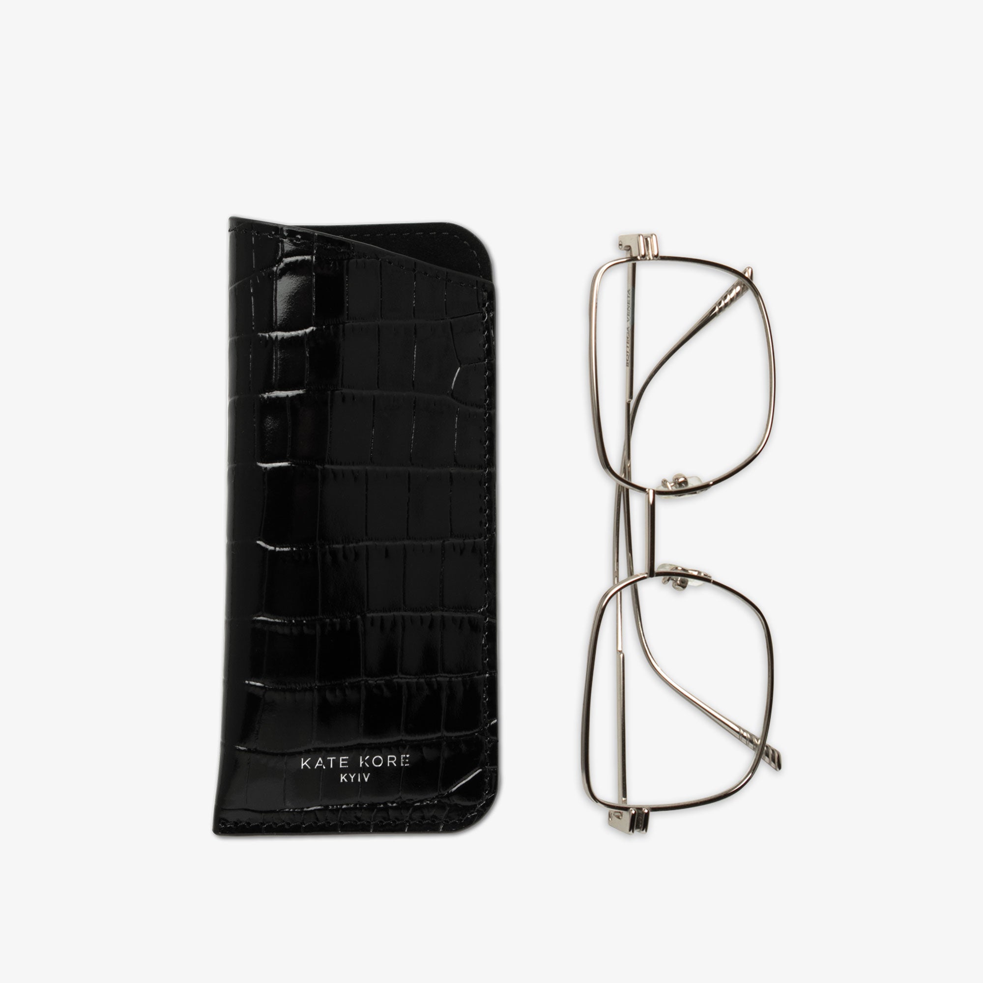 Glasses Cover Croco Black