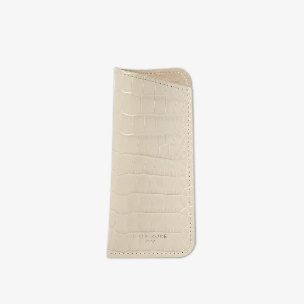 Glasses Cover Croco Ivory
