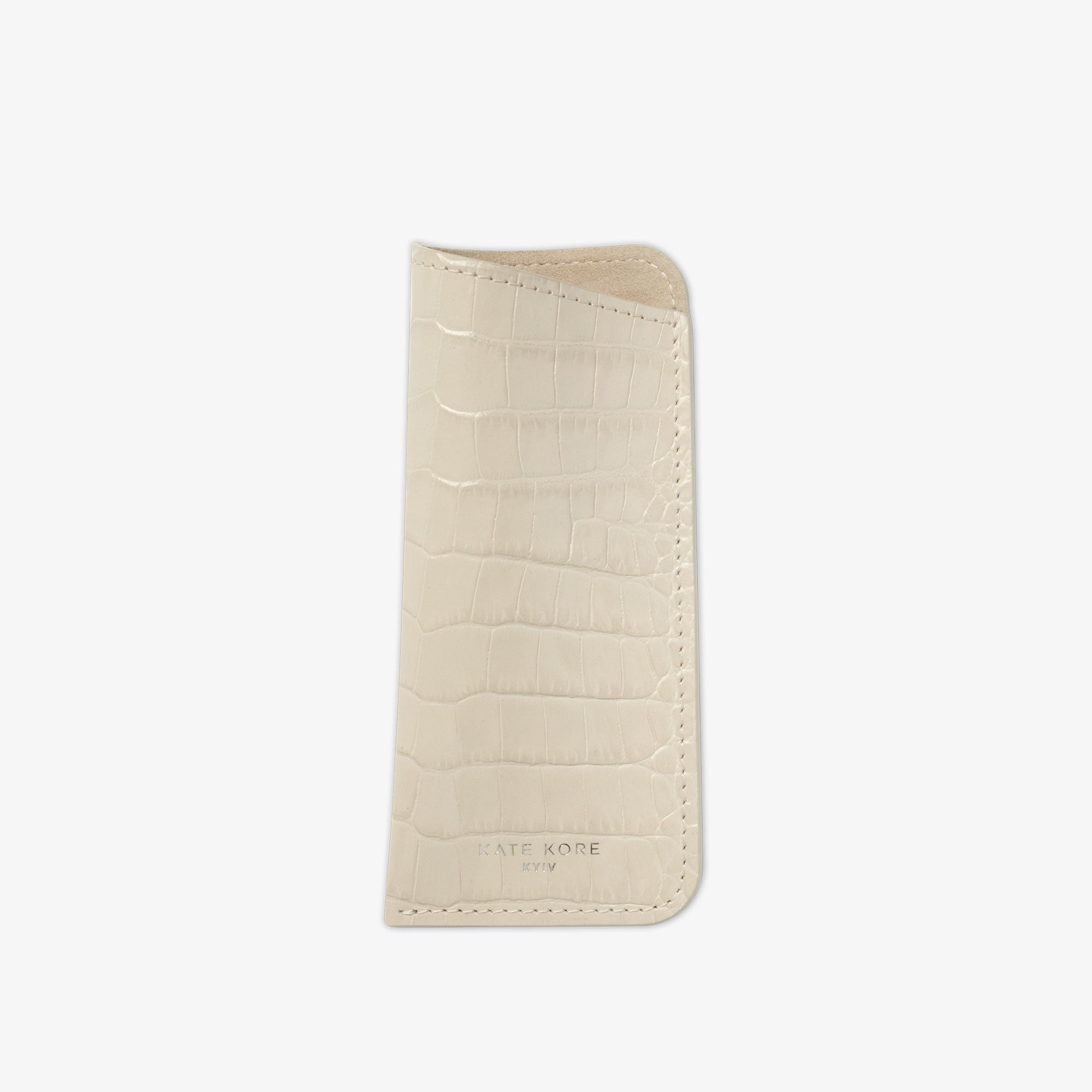 Glasses Cover Croco Ivory