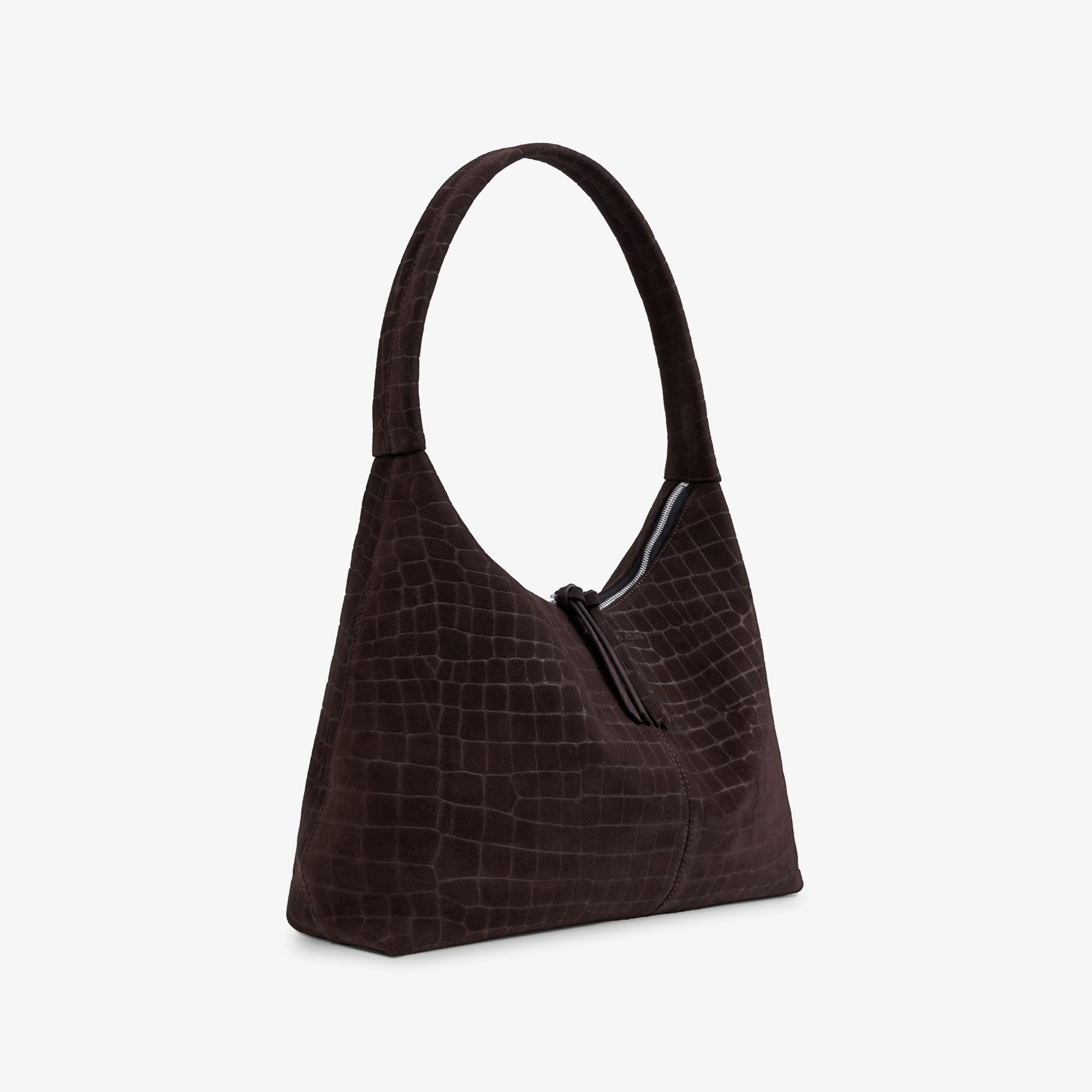 Hobo Croco Chocolate Suede