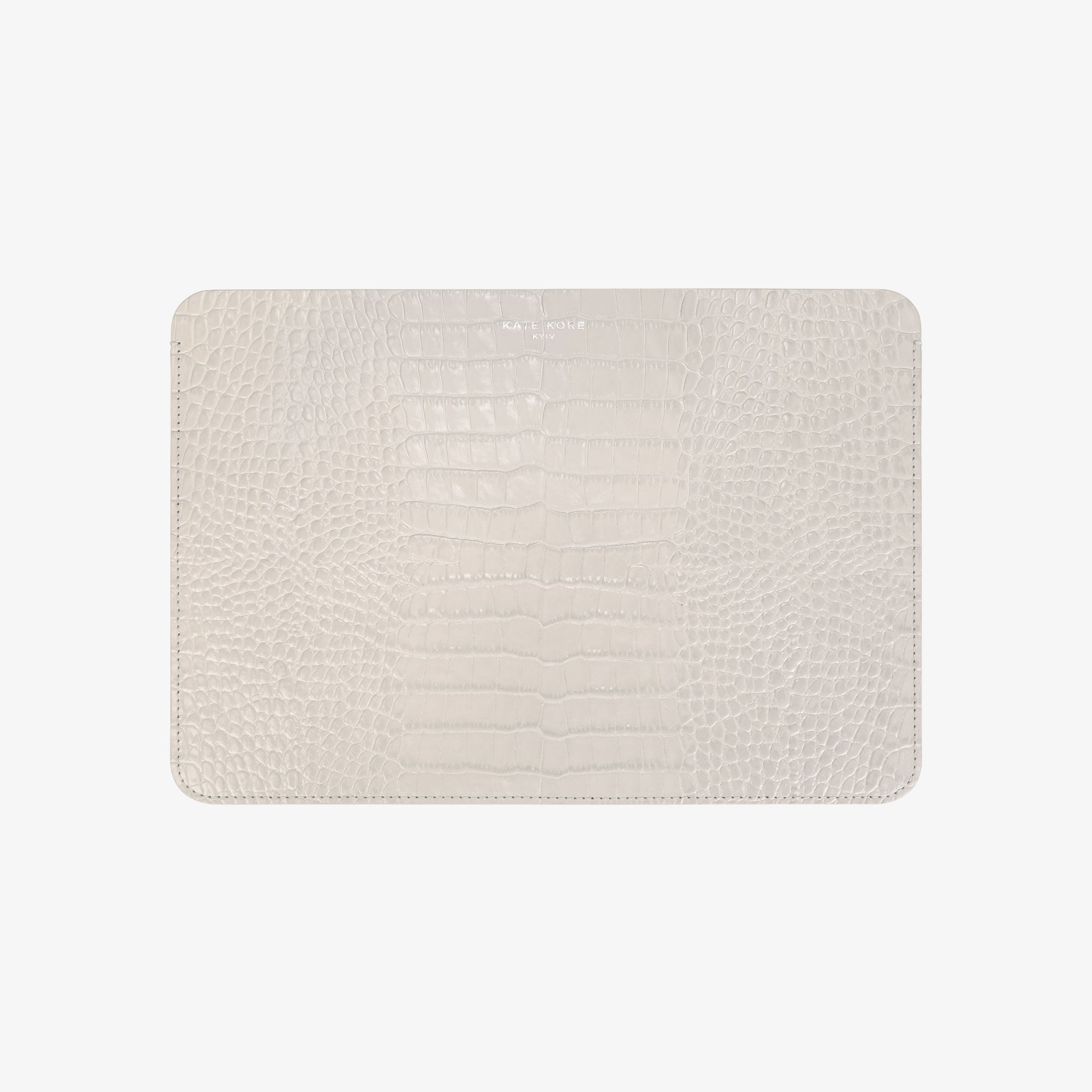 Laptop Sleeve Croco Ivory