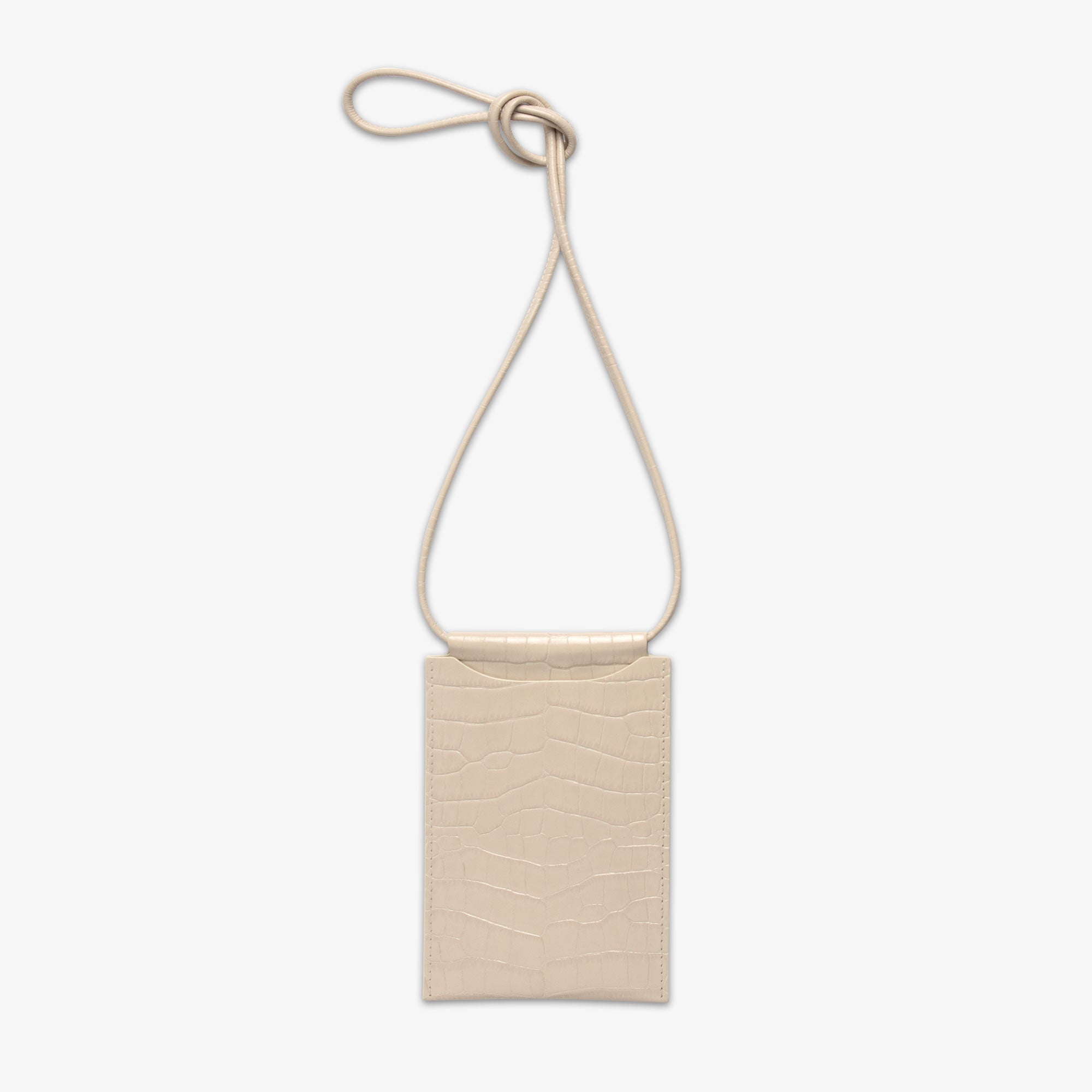 Phone Pouch Croco Ivory