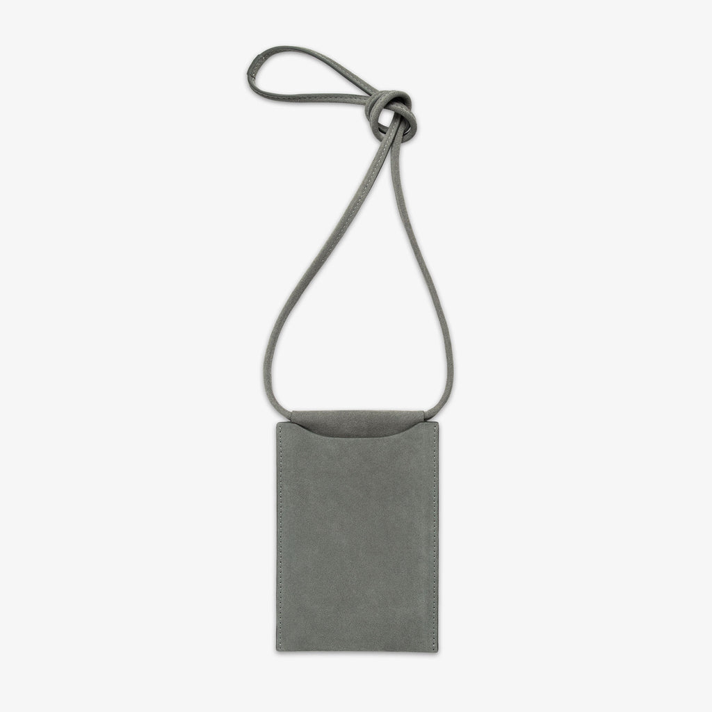 Phone Pouch Grey Suede