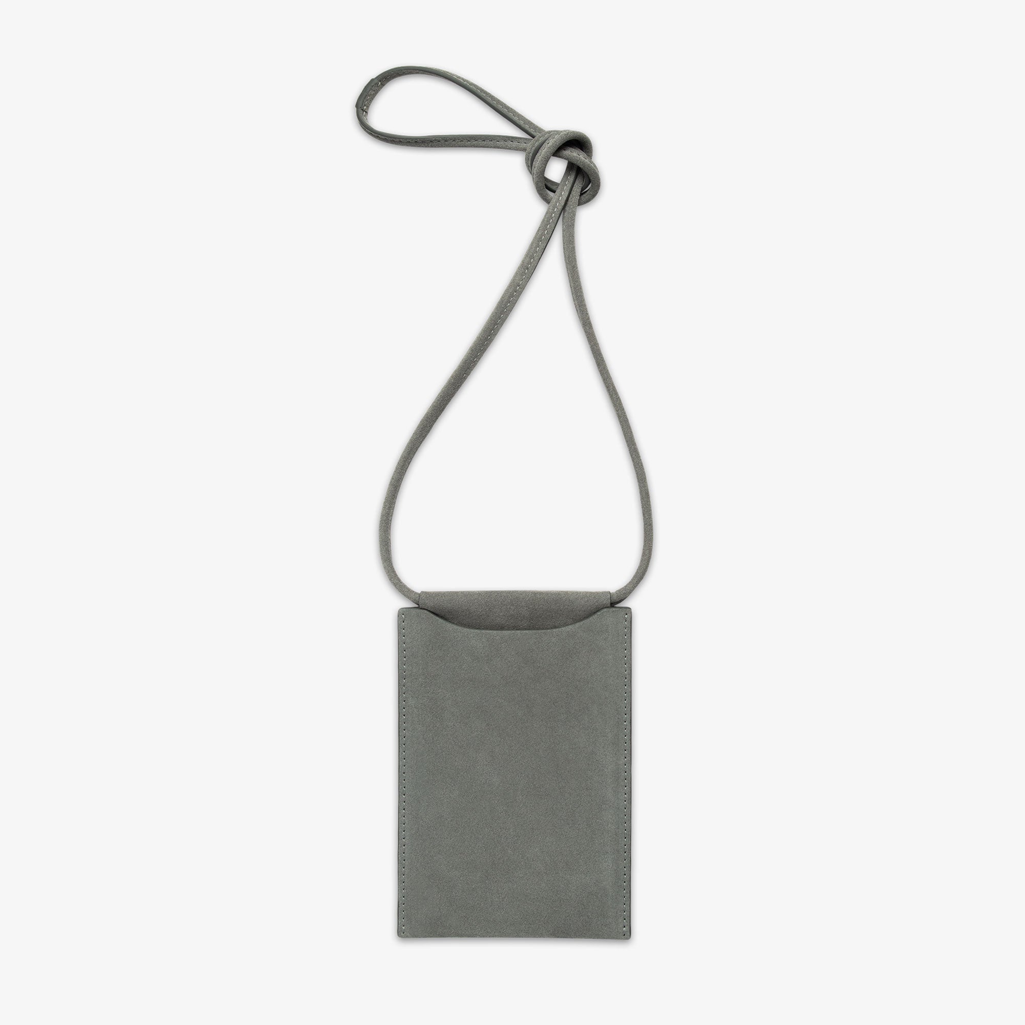 Phone Pouch Grey Suede