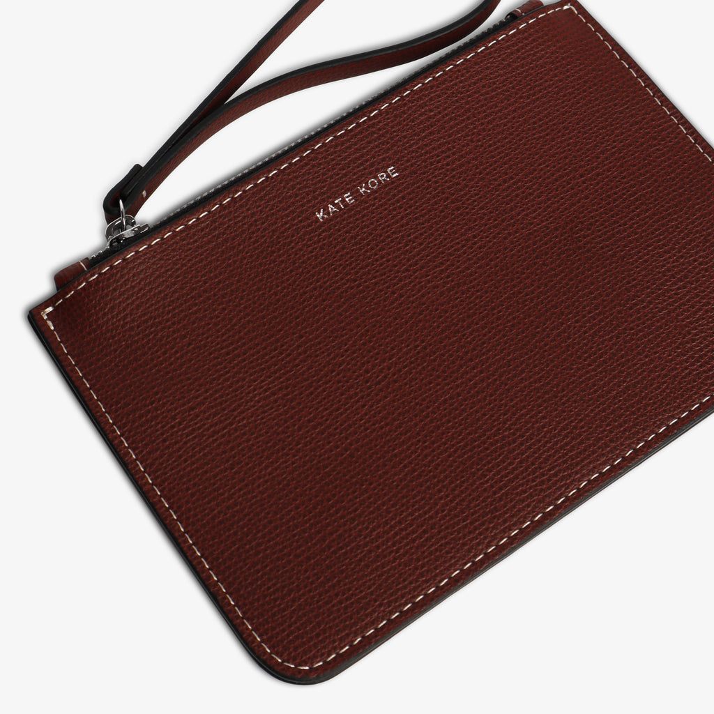 Saffiano Mini Wallet Chocolate