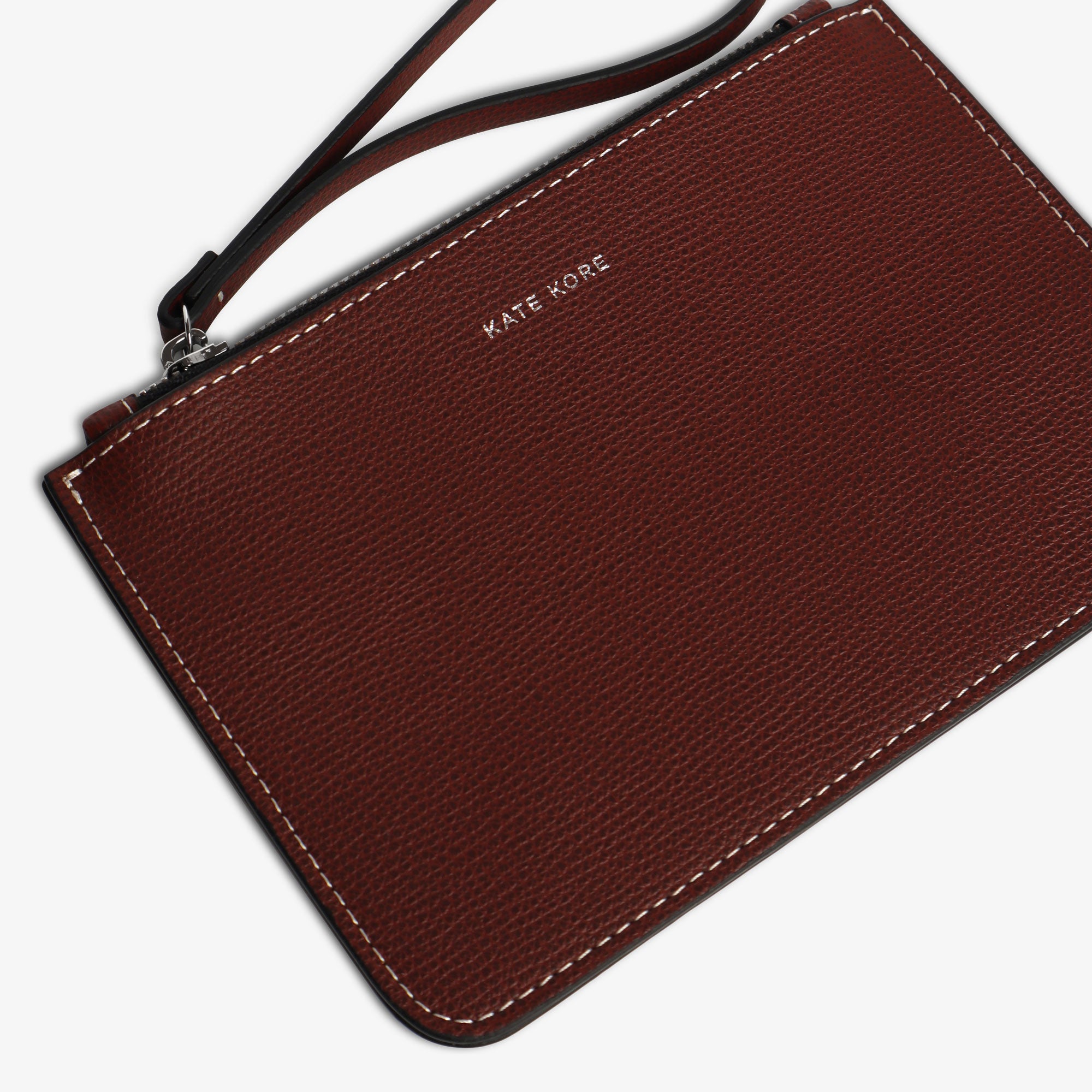 Saffiano Mini Wallet Chocolate
