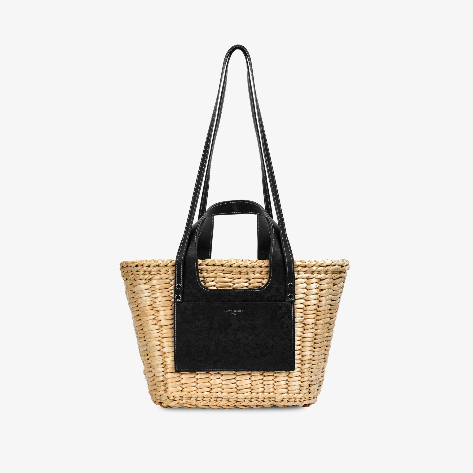 Straw Essence Tote Black
