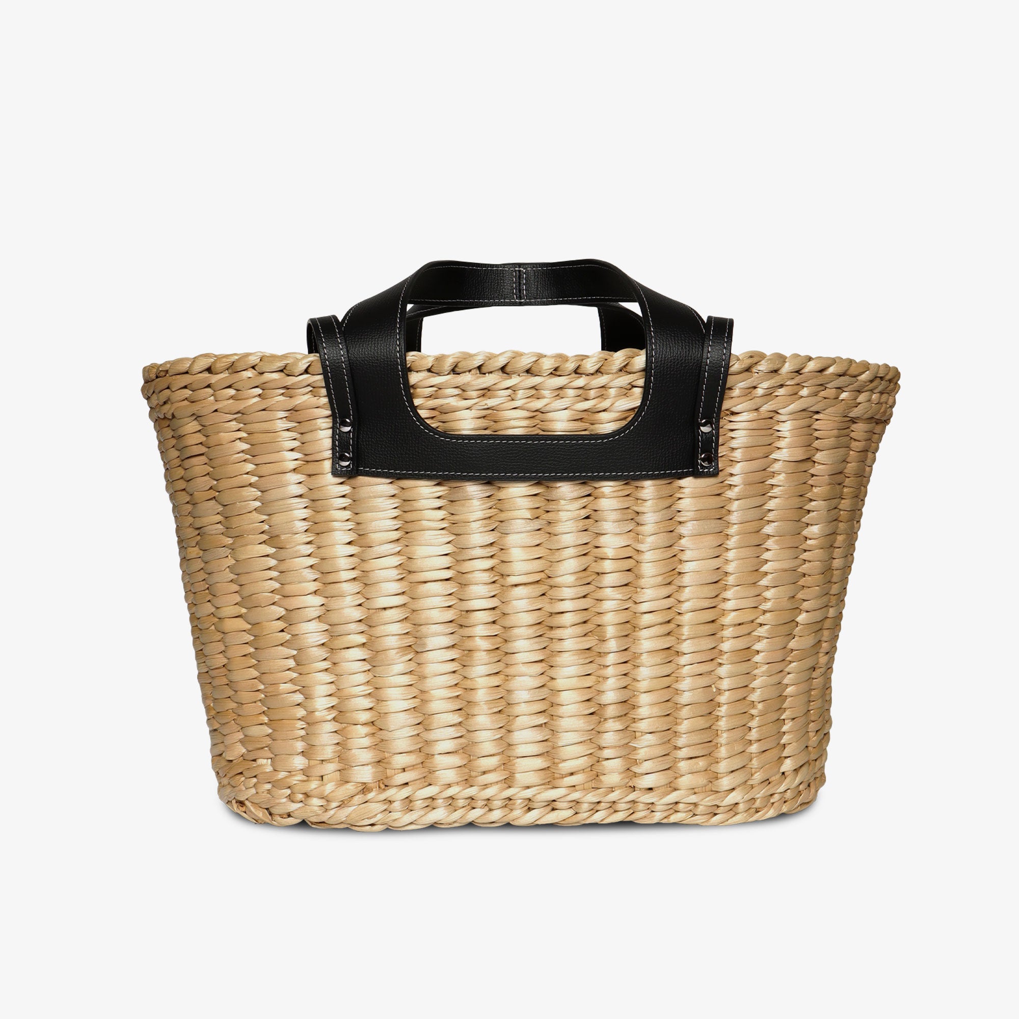 Kate Kore Straw Essence Tote Black — сумка-тоут з натурального очерету, вигляд всередині