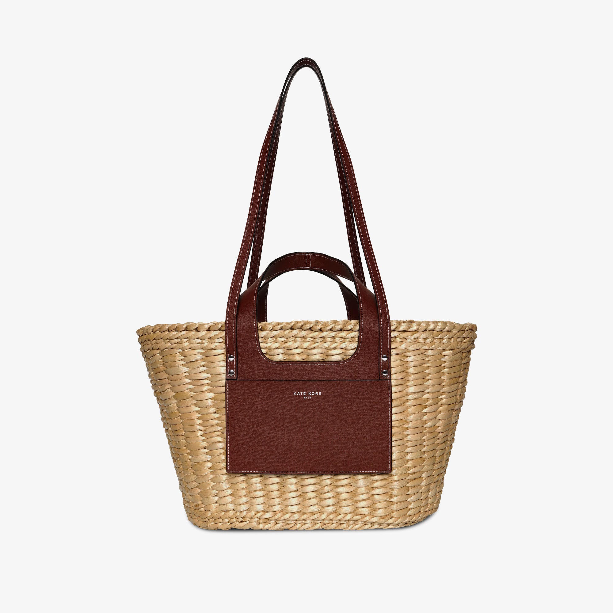 Straw Essence Tote Brown