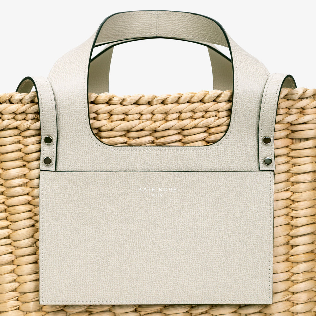 Straw Essence Tote Ivory