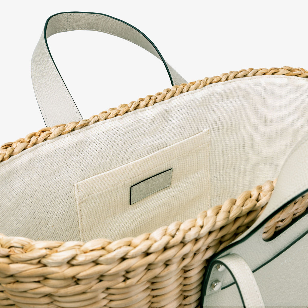Straw Essence Tote Ivory