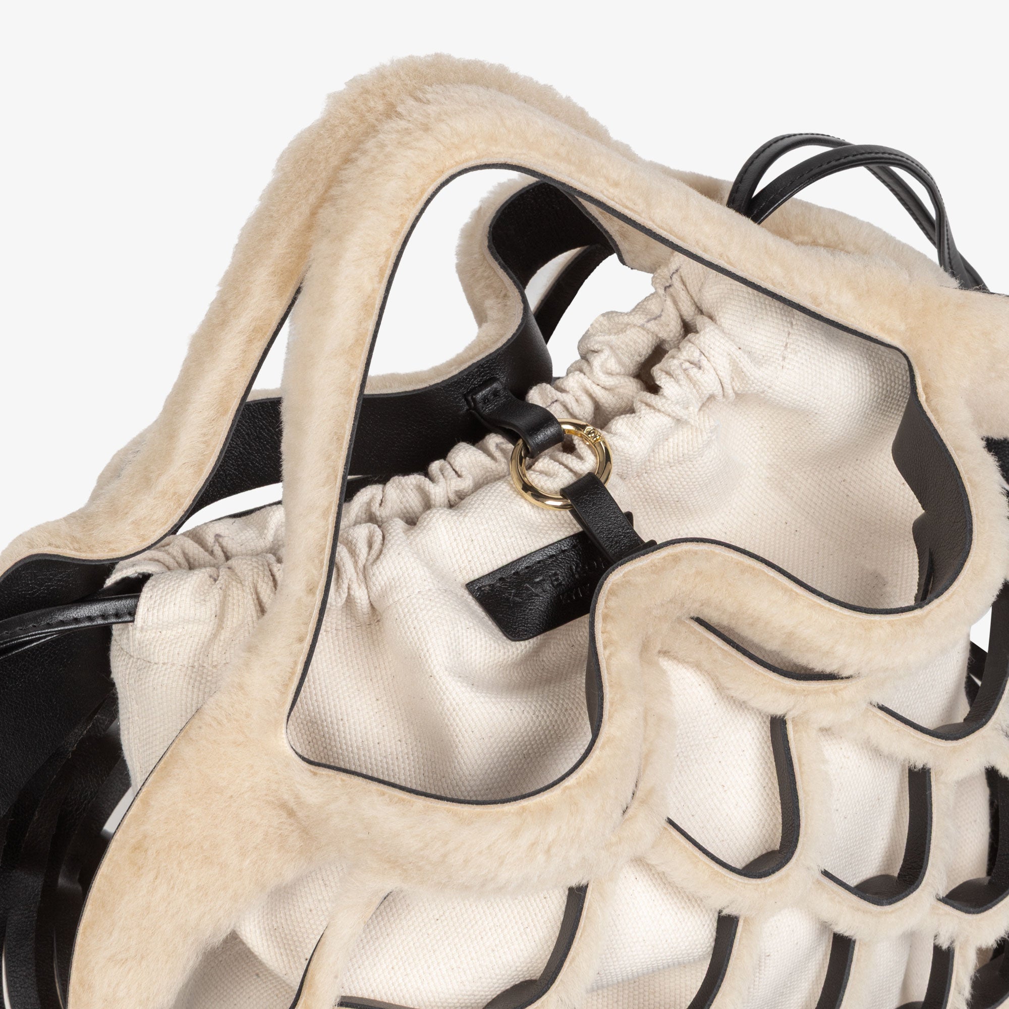 Mesh Tote Black/Fur