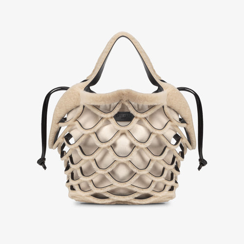 Mesh Tote Black/Fur