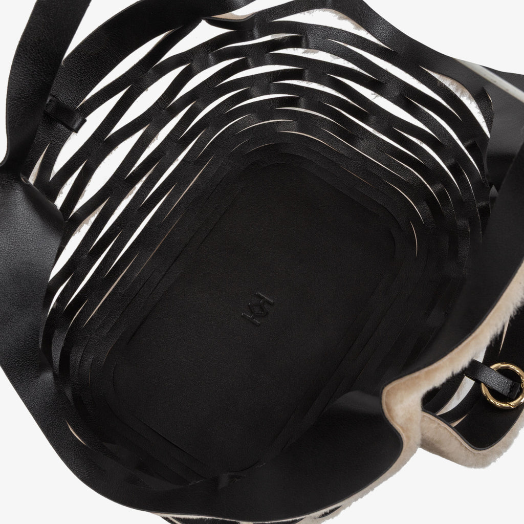 Mesh Tote Black/Fur