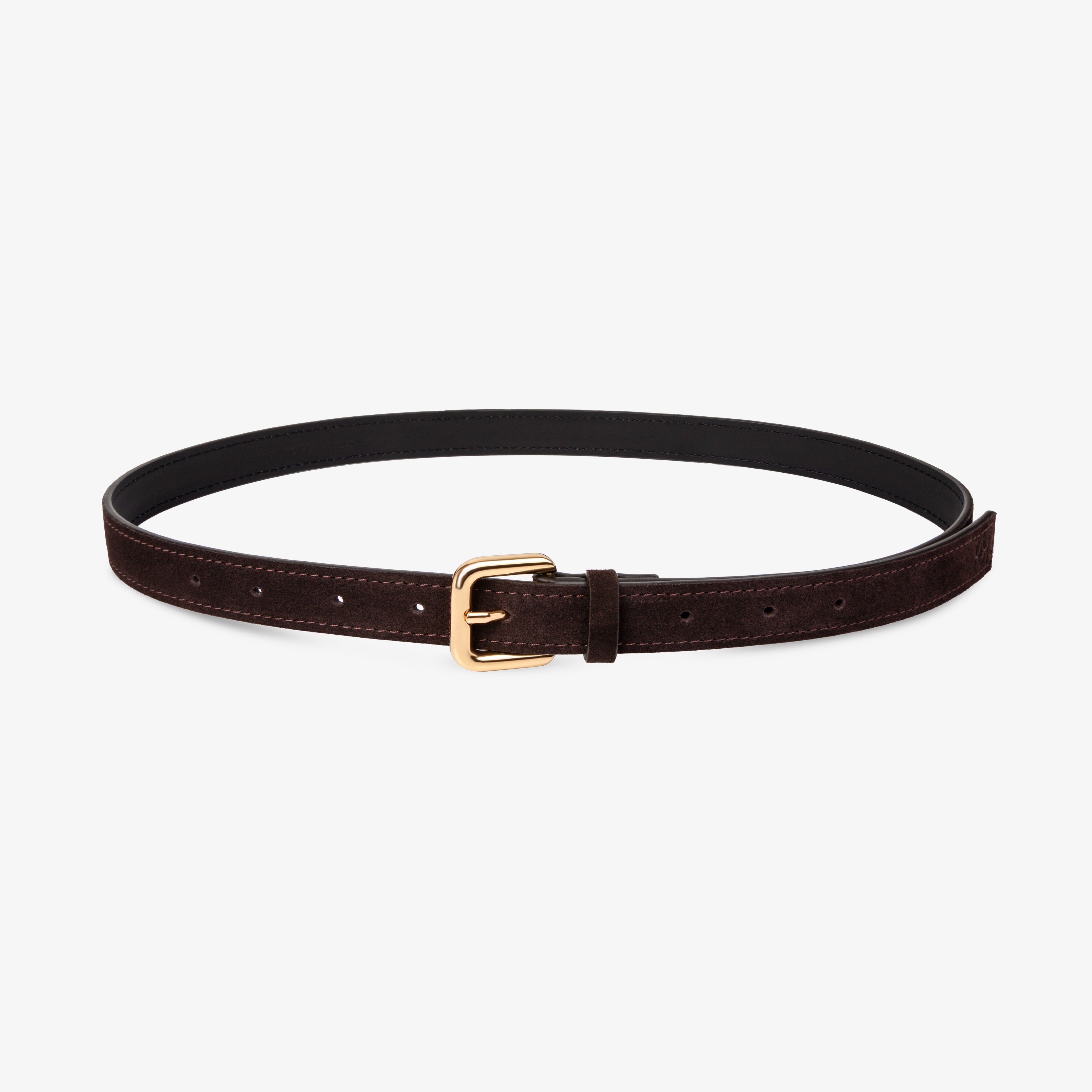 Nobel Belt Dark Chocolate Suede
