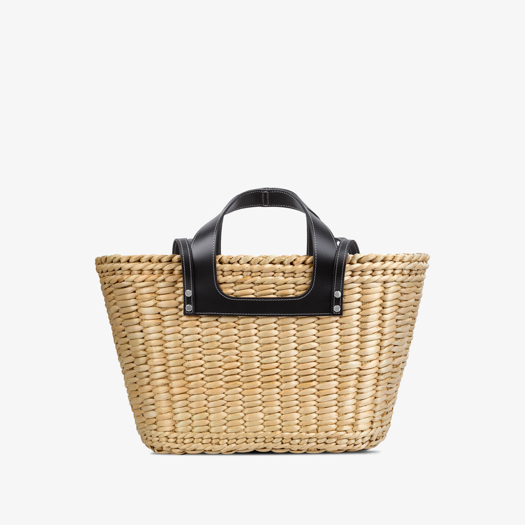 Straw Essence Tote Black