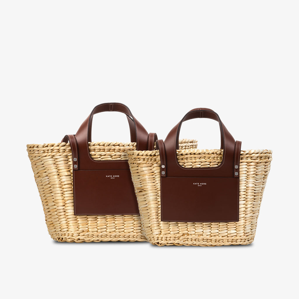 Straw Essence Tote Brown