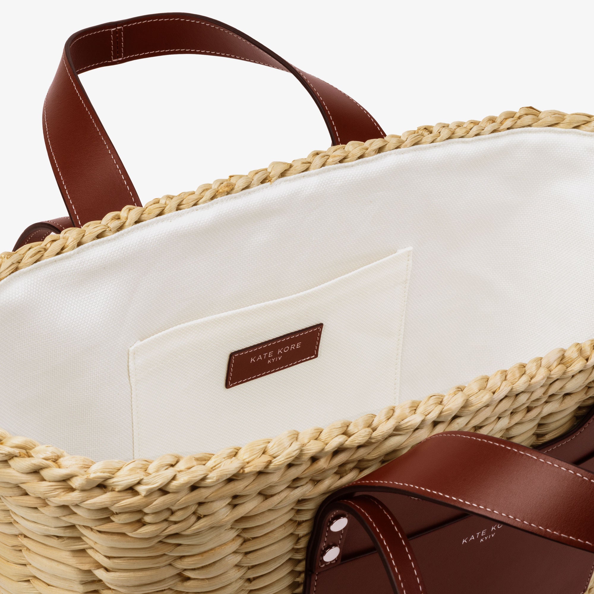 Straw Essence Tote Brown