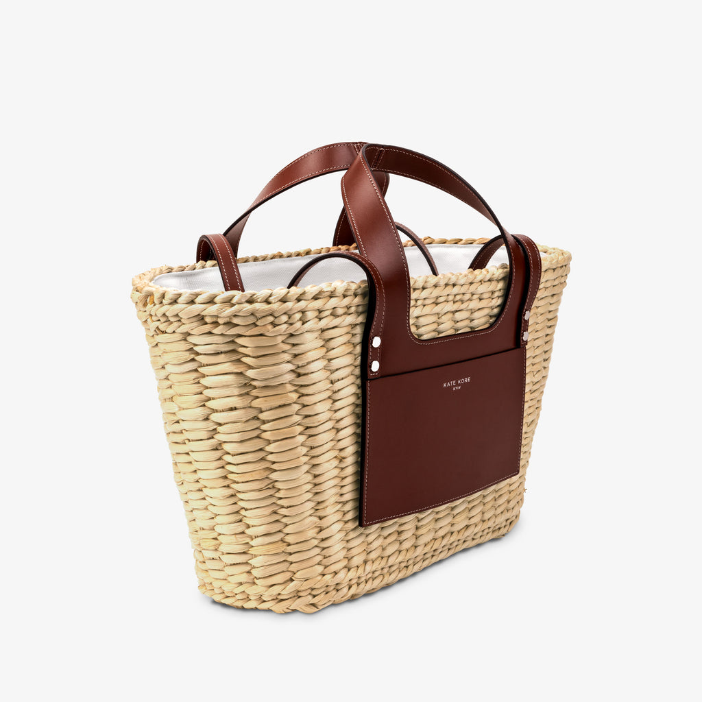 Straw Essence Tote Brown
