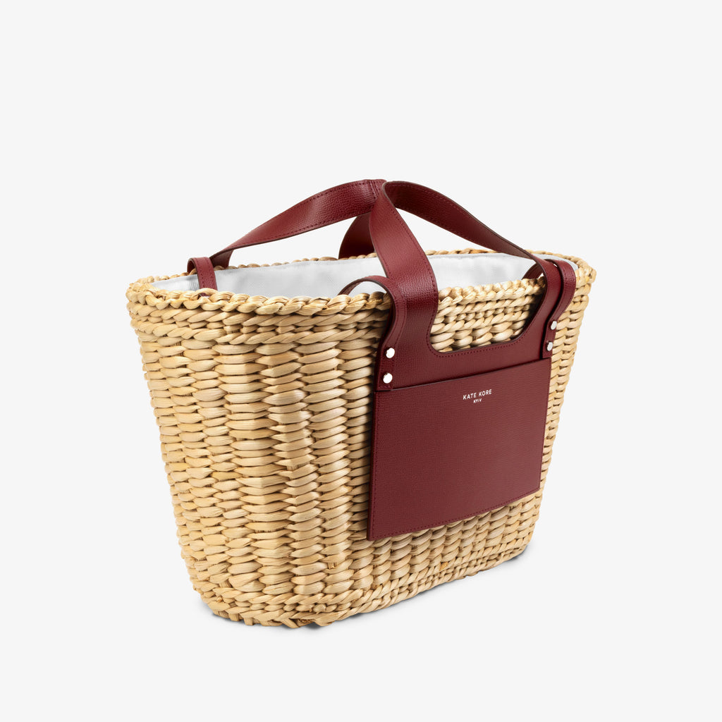 Straw Essence Tote Cherry