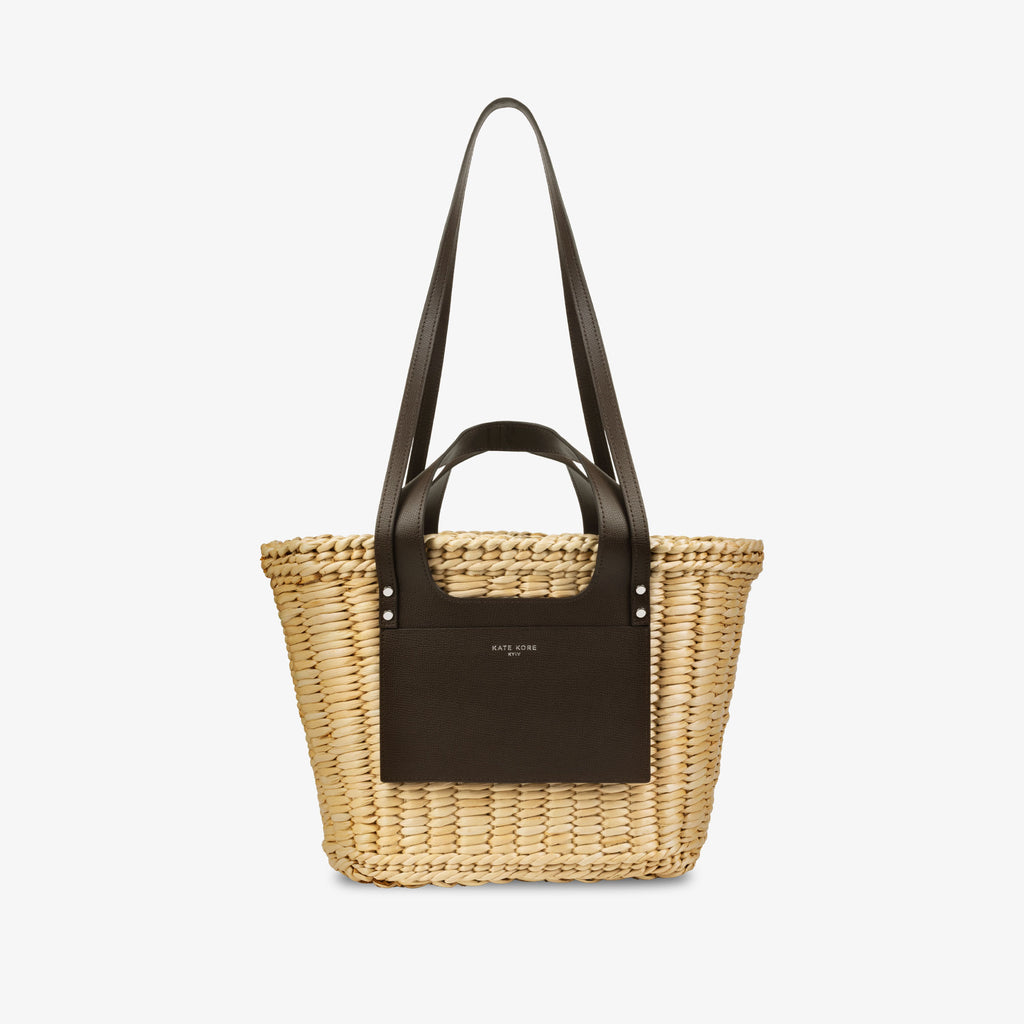 Straw Essence Tote Dark Chocolate