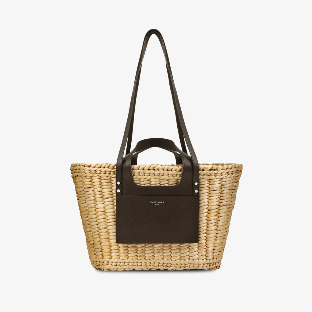 Straw Essence Tote Dark Chocolate