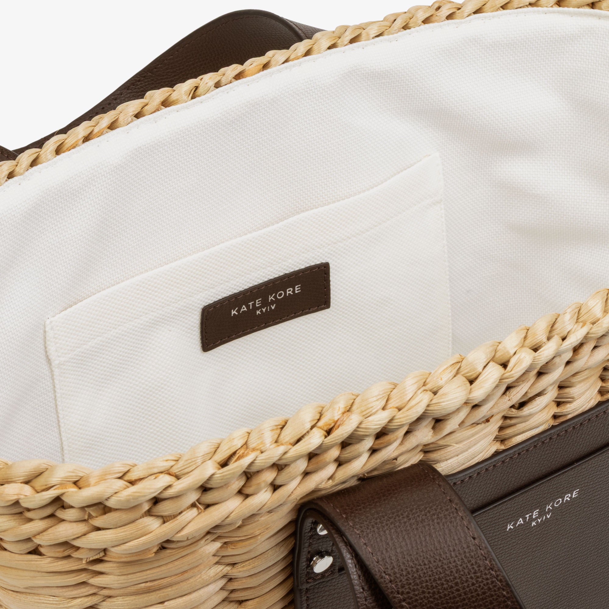 Straw Essence Tote Dark Chocolate