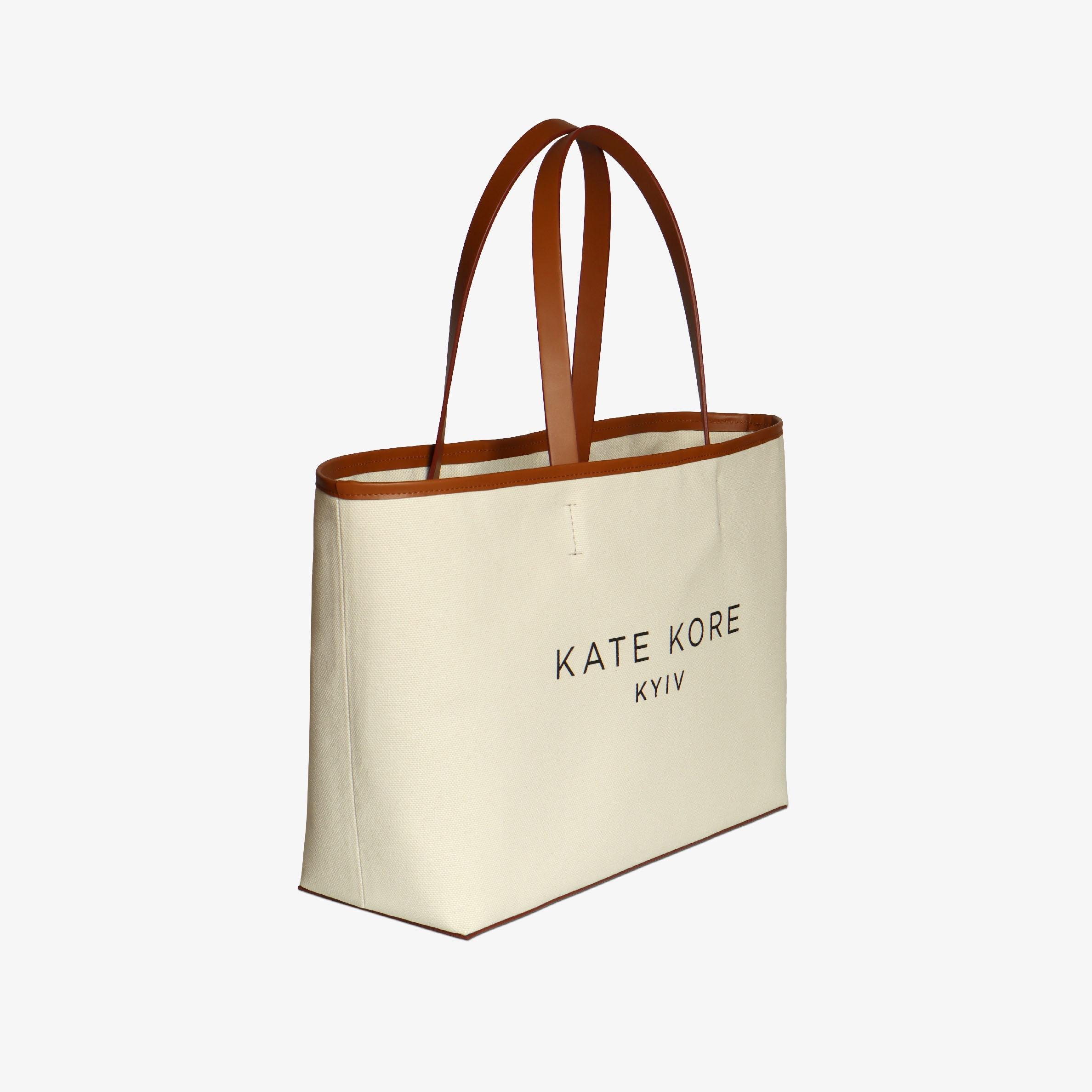 Canvas Logo Tote Amber