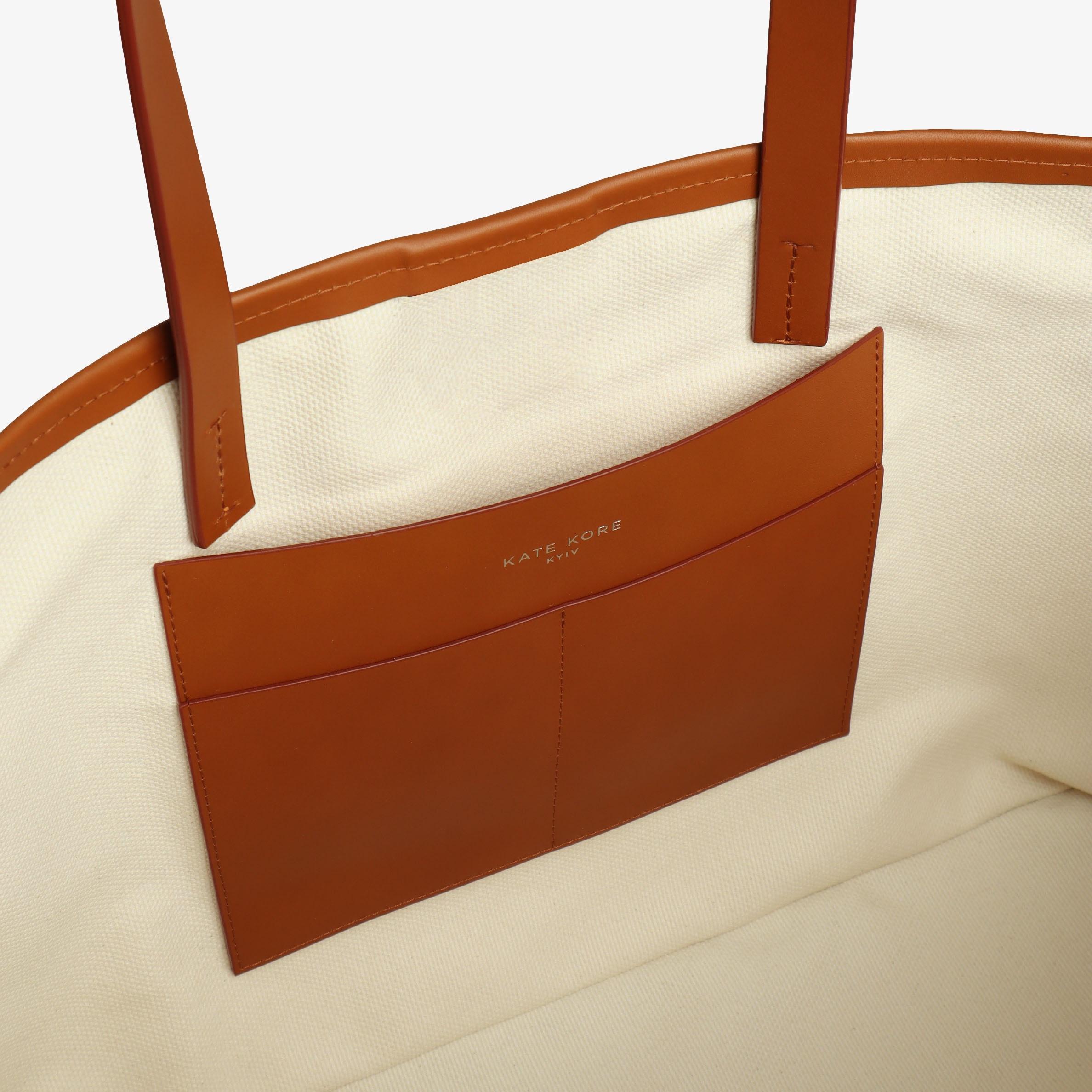 Canvas Logo Tote Amber