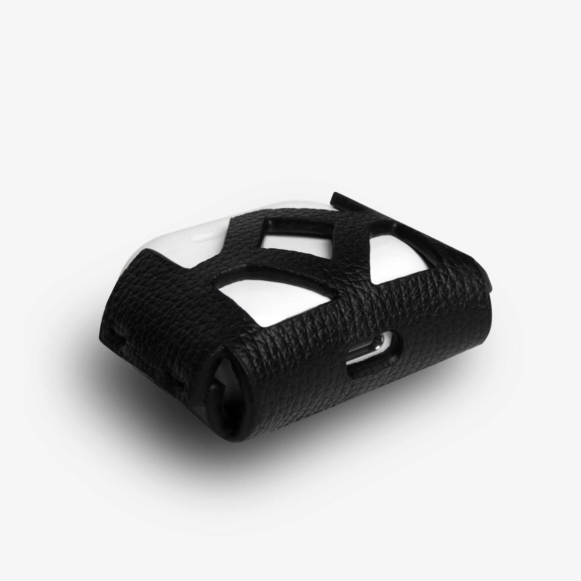 Kate-Kore-AirPods-4-Pro-Saffiano-Black-side-web