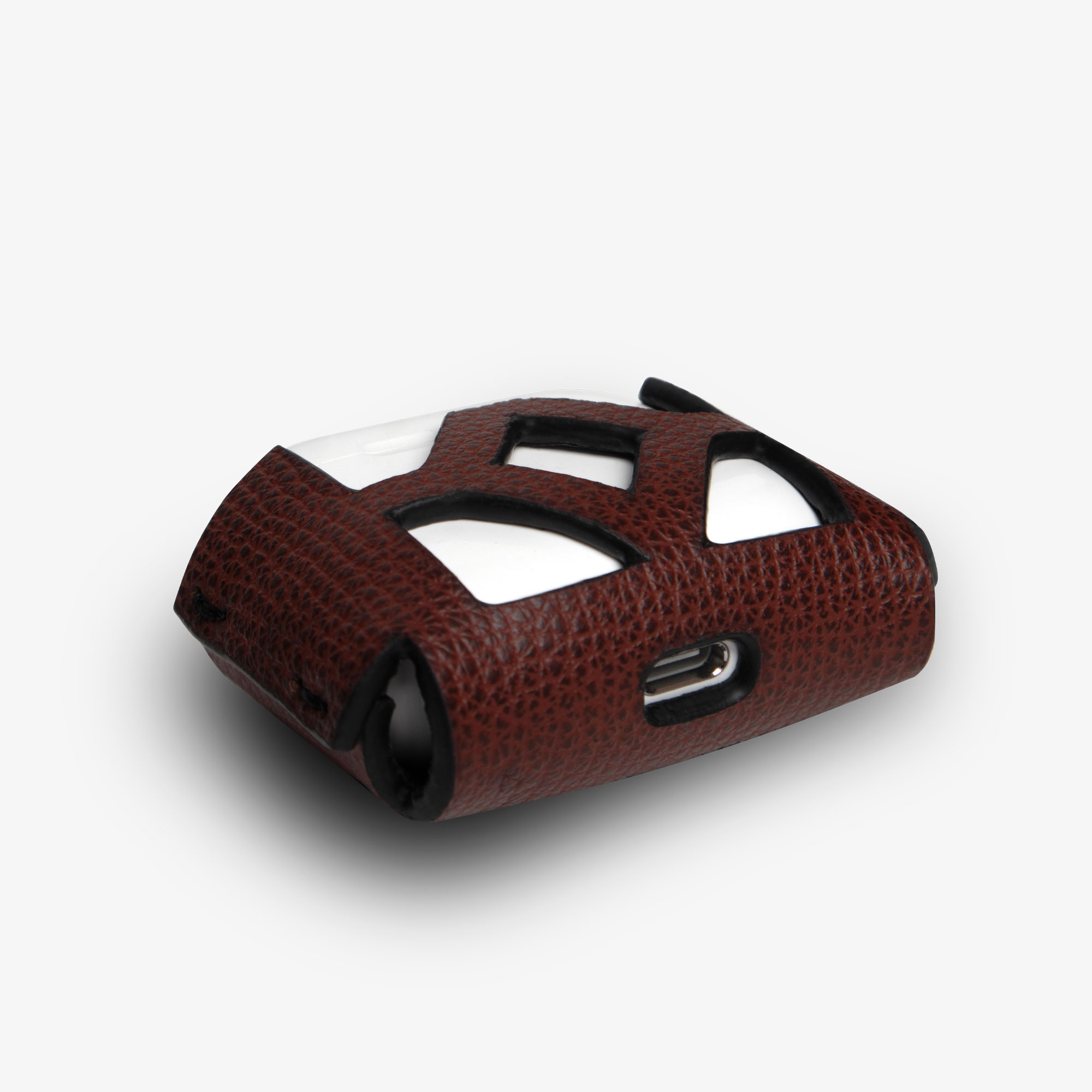 Kate-Kore-AirPods-4-Pro-Saffiano-Brown-side-web